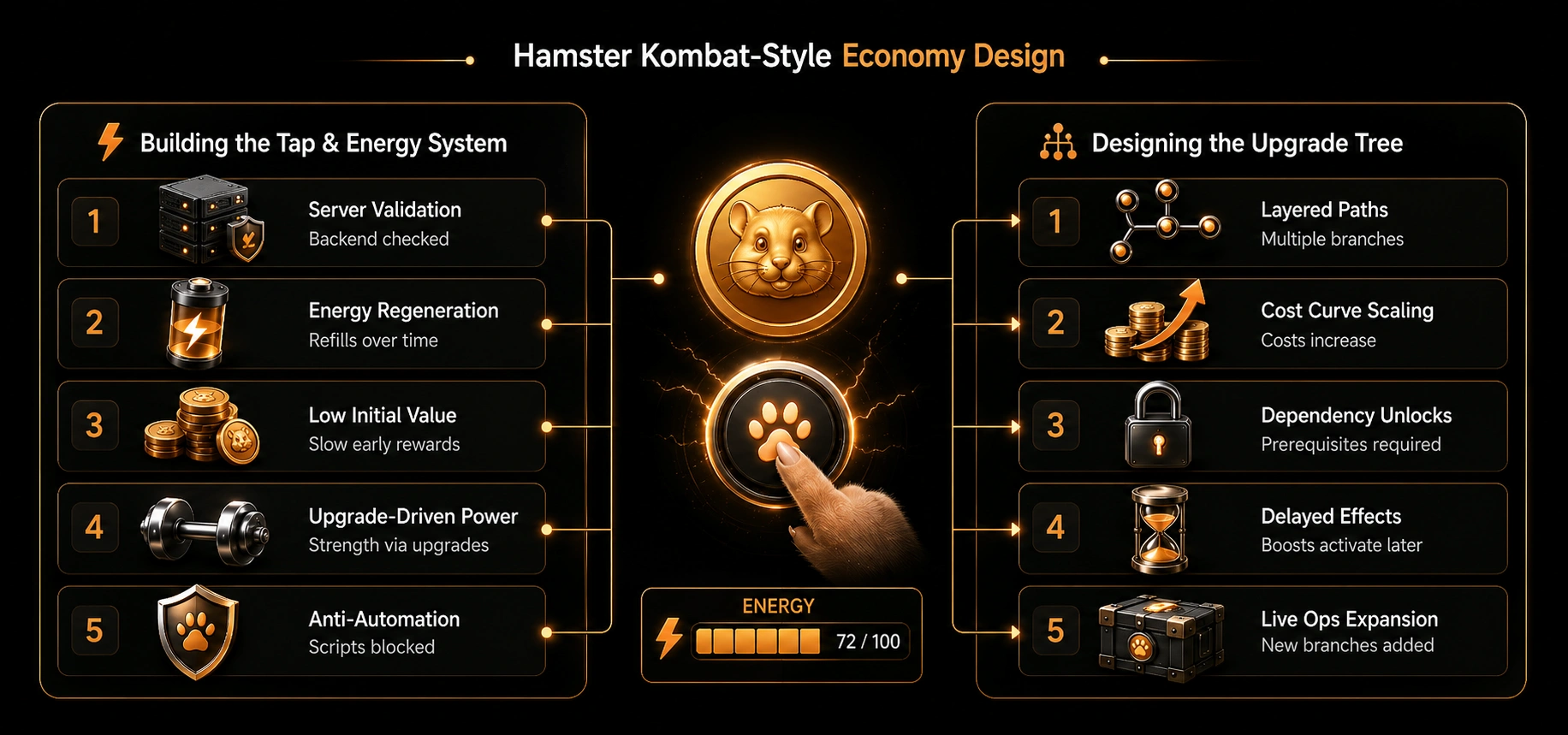 Building the Tap and Energy System the Hamster Kombat Way