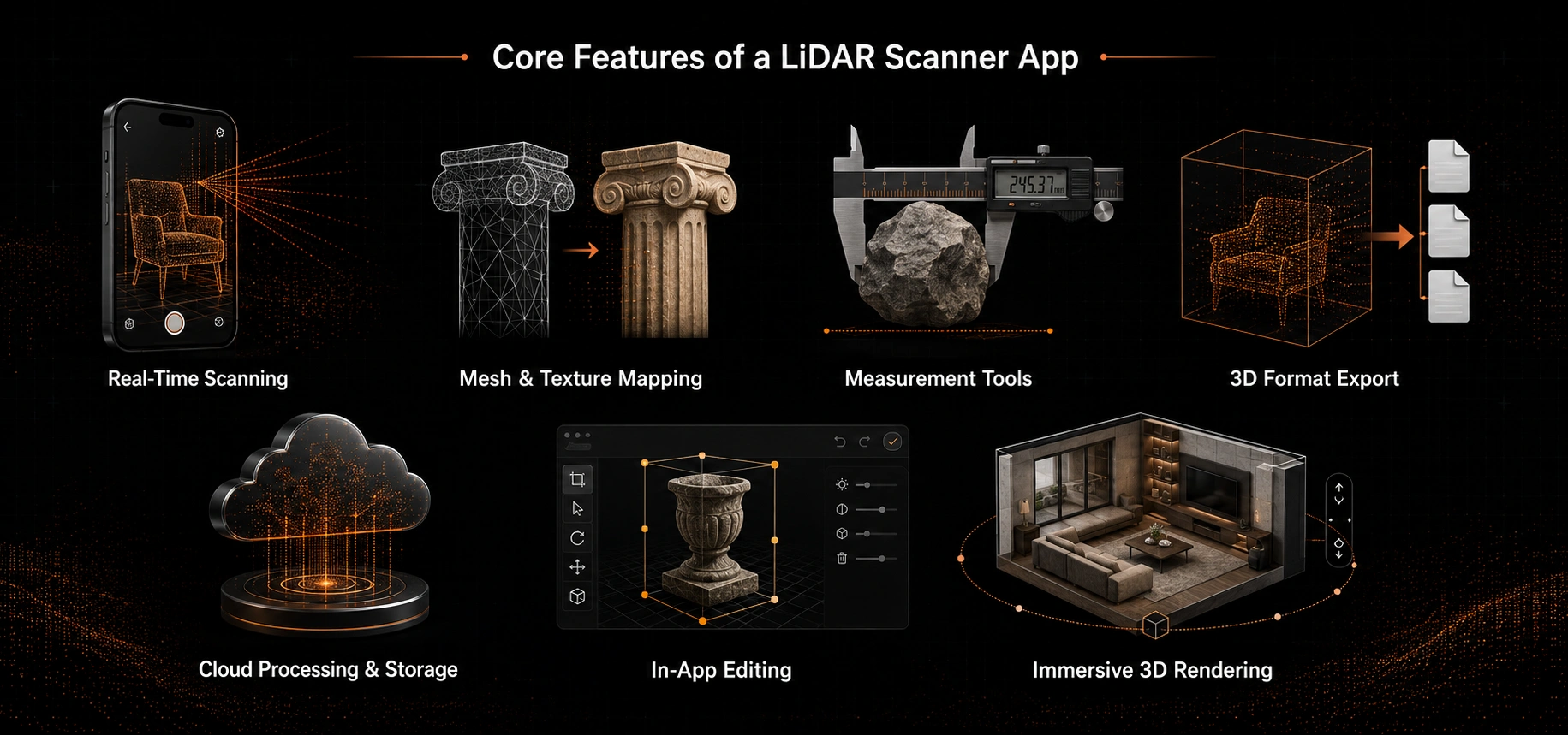 Core Features of a LiDAR Scanner App