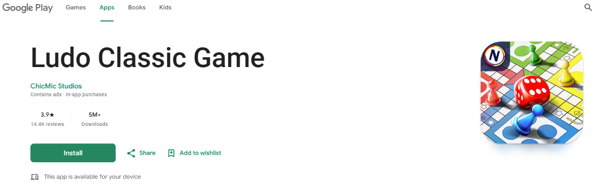 ChicMic Studios ludo play store image